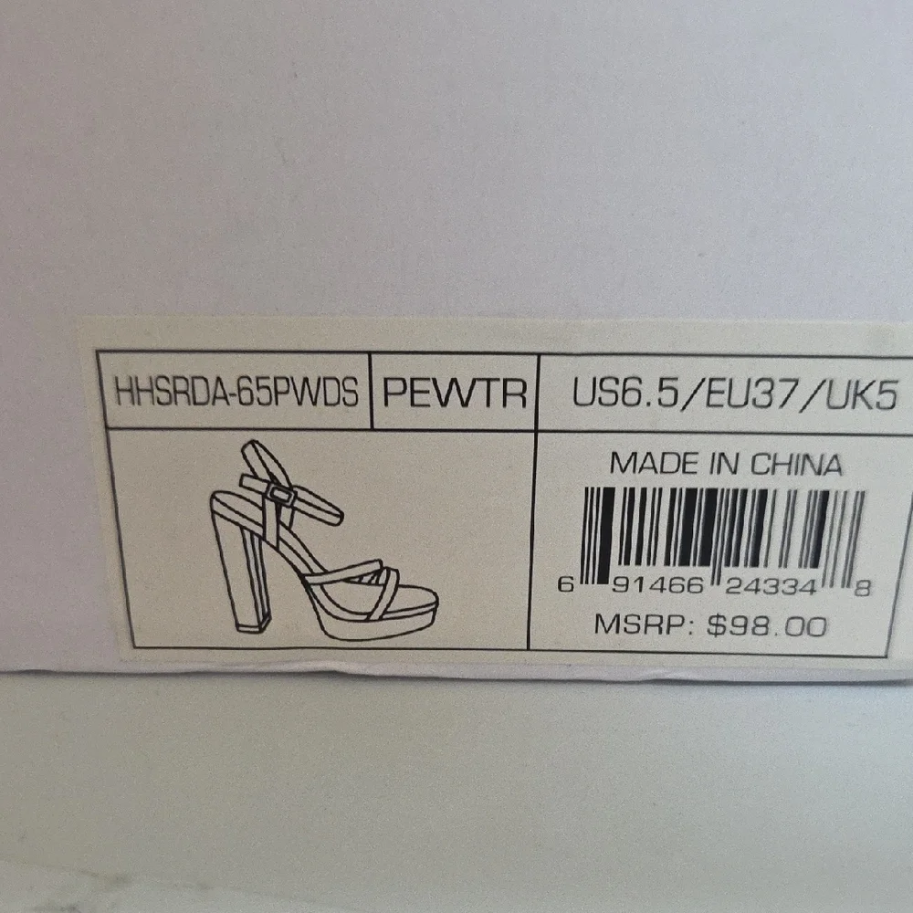 Halston Heritage Iridescent Holographic Platform Sandal